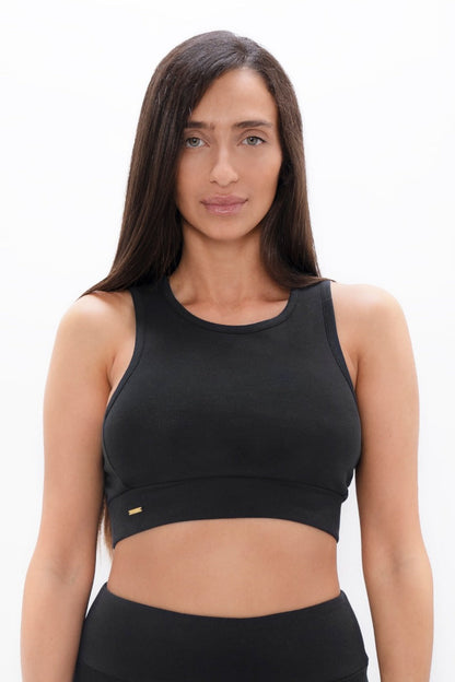 Boston - Open Back Bra Top - Black Sand at Kamakhyaa by 1 People. This item is Black, Bra, Made from Natural Materials