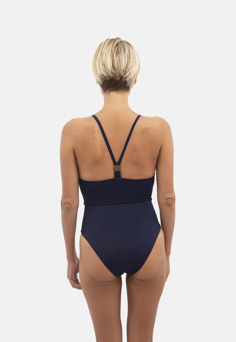 Byron Bay -Swimsuit- Deep Sea at Kamakhyaa by 1 People. This item is Blue, Econyl, Elastane, Made from Natural Materials, Nylon, Recycled Brass, Swimwear