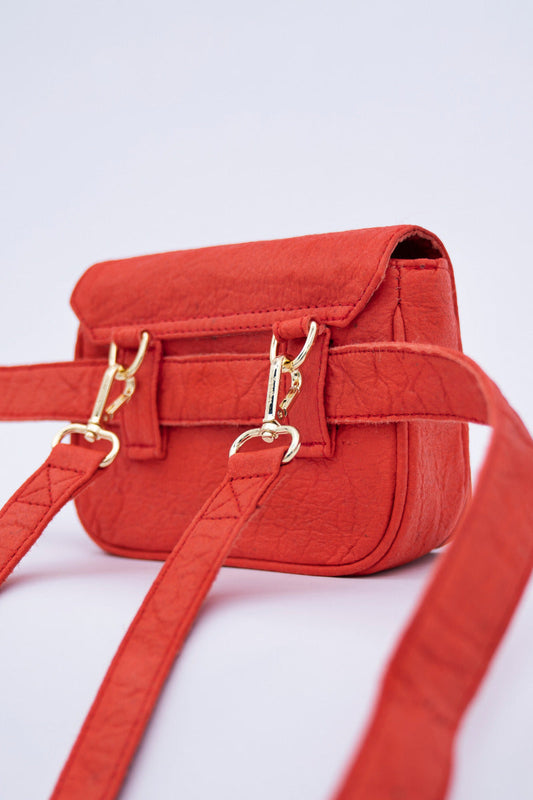 New York JFK - Piñatex® Belt Bag - Cherry at Kamakhyaa by 1 People. This item is Belt Bags, Made from Natural Materials