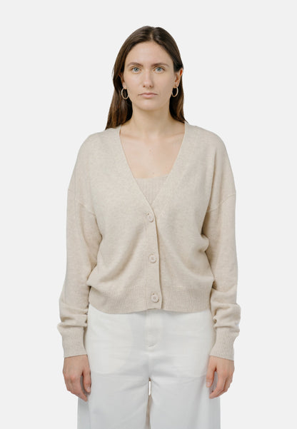 Ulaanbaatar Cardigan Off White at Kamakhyaa by 1 People. This item is Made from Natural Materials