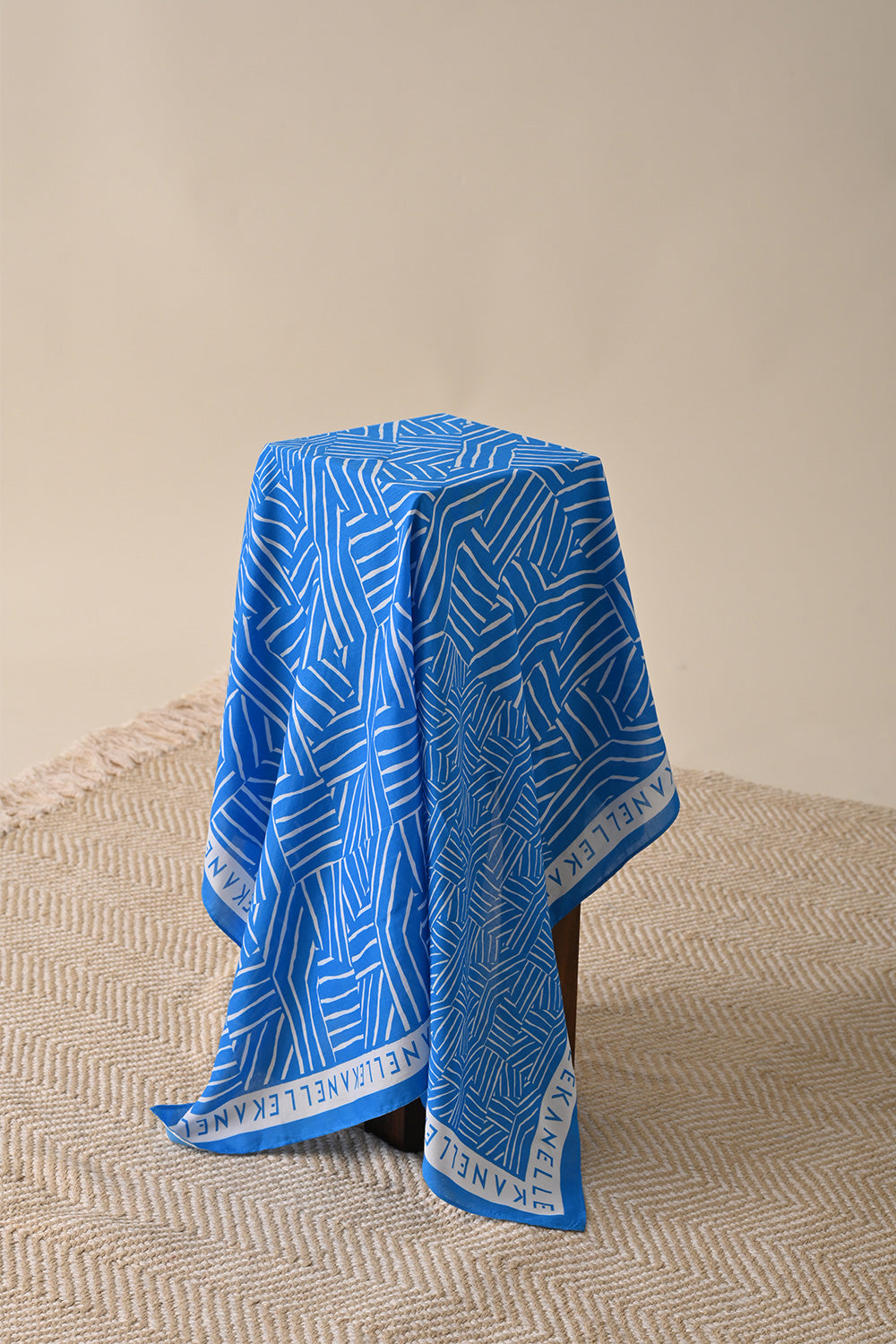 Blue Scarf at Kamakhyaa by Kanelle. This item is Accessories, Blue, Evening Wear, Free Size, July Sale, Life in Colours, Natural with azo free dyes, Prints, Regular Fit, Scarves, Viscose
