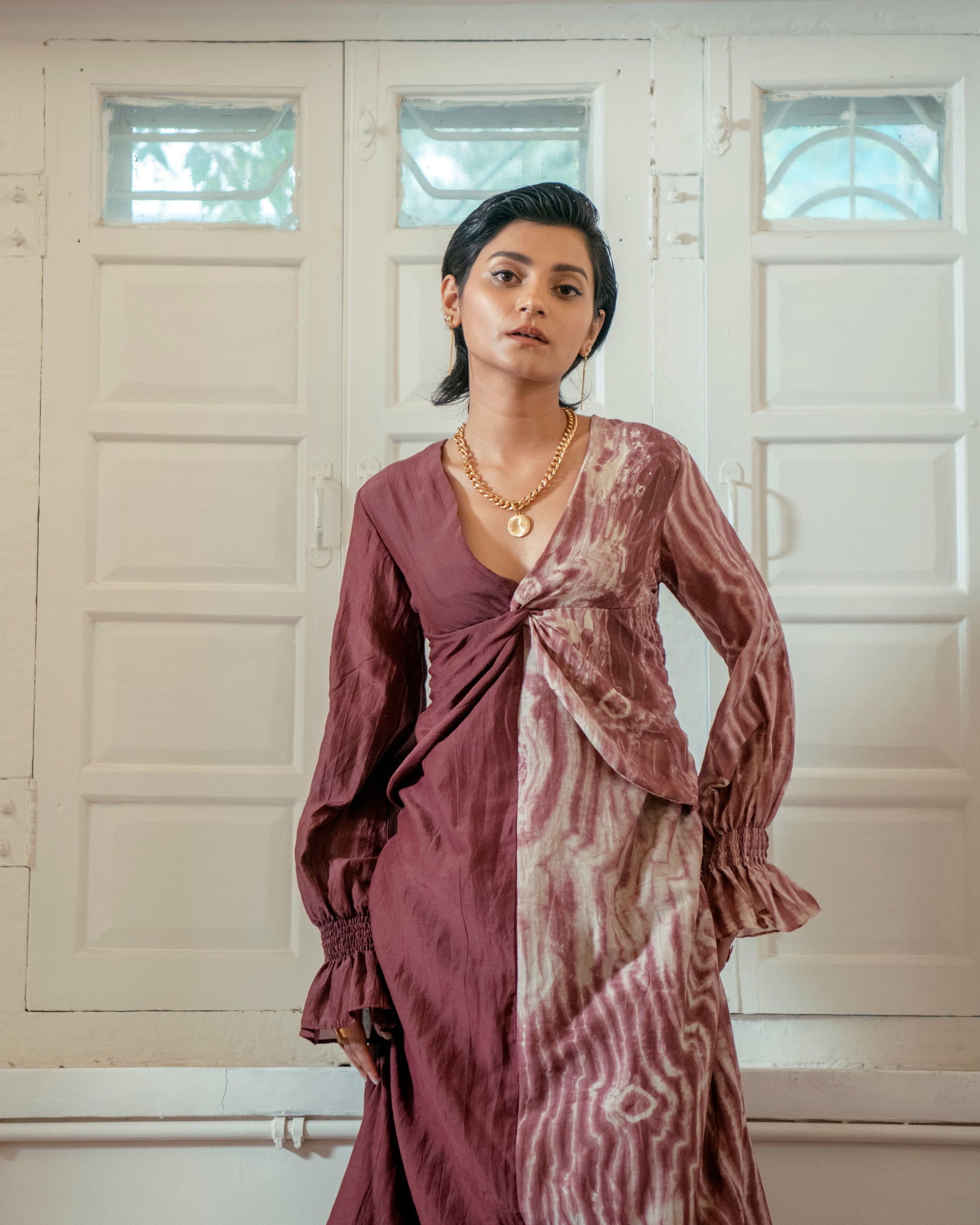 Brick & Wild Dress at Kamakhyaa by The Loom Art. This item is Casual Wear, Handwoven Cotton Silk, July Sale, July Sale 2023, Lucid Dreams, Luicid Dream, Midi Dresses, Organic, Pink, Relaxed Fit, Solids, Womenswear
