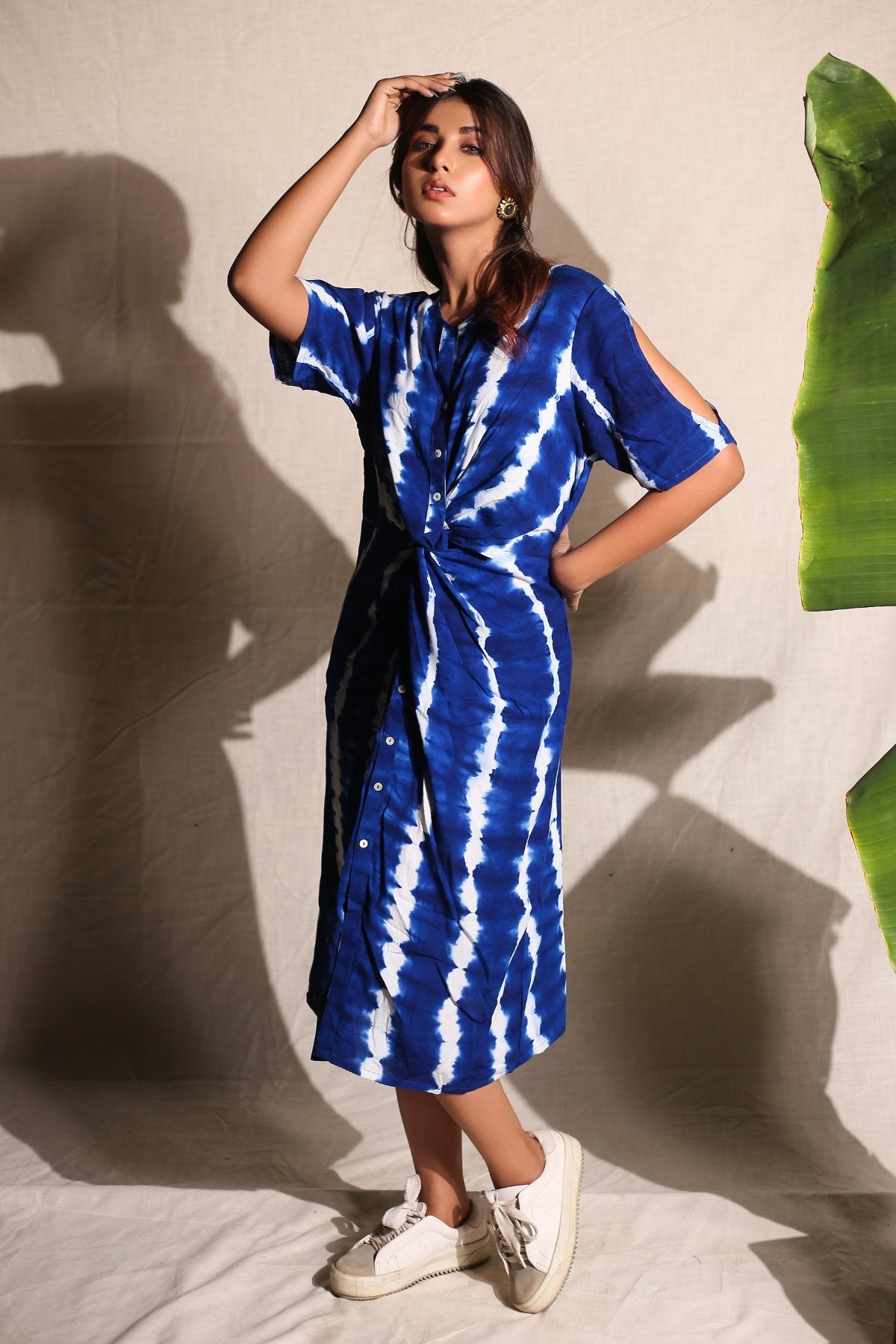 Electric Blue Knee Length Dress S by Kamakhyaa Electric Blue Knee Length Dress S by Kamakhyaa