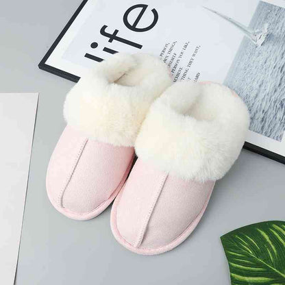 Faux Suede Center Seam Slippers at Kamakhyaa by Trendsi. This item is J.Y.D, Ship From Overseas, Trendsi