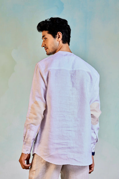 Linen Short Kurta at Kamakhyaa by Charkhee. This item is Casual Wear, For Anniversary, For Father, For Him, Kurtas, Linen, Menswear, Natural, Regular Fit, Textured, Tops, White