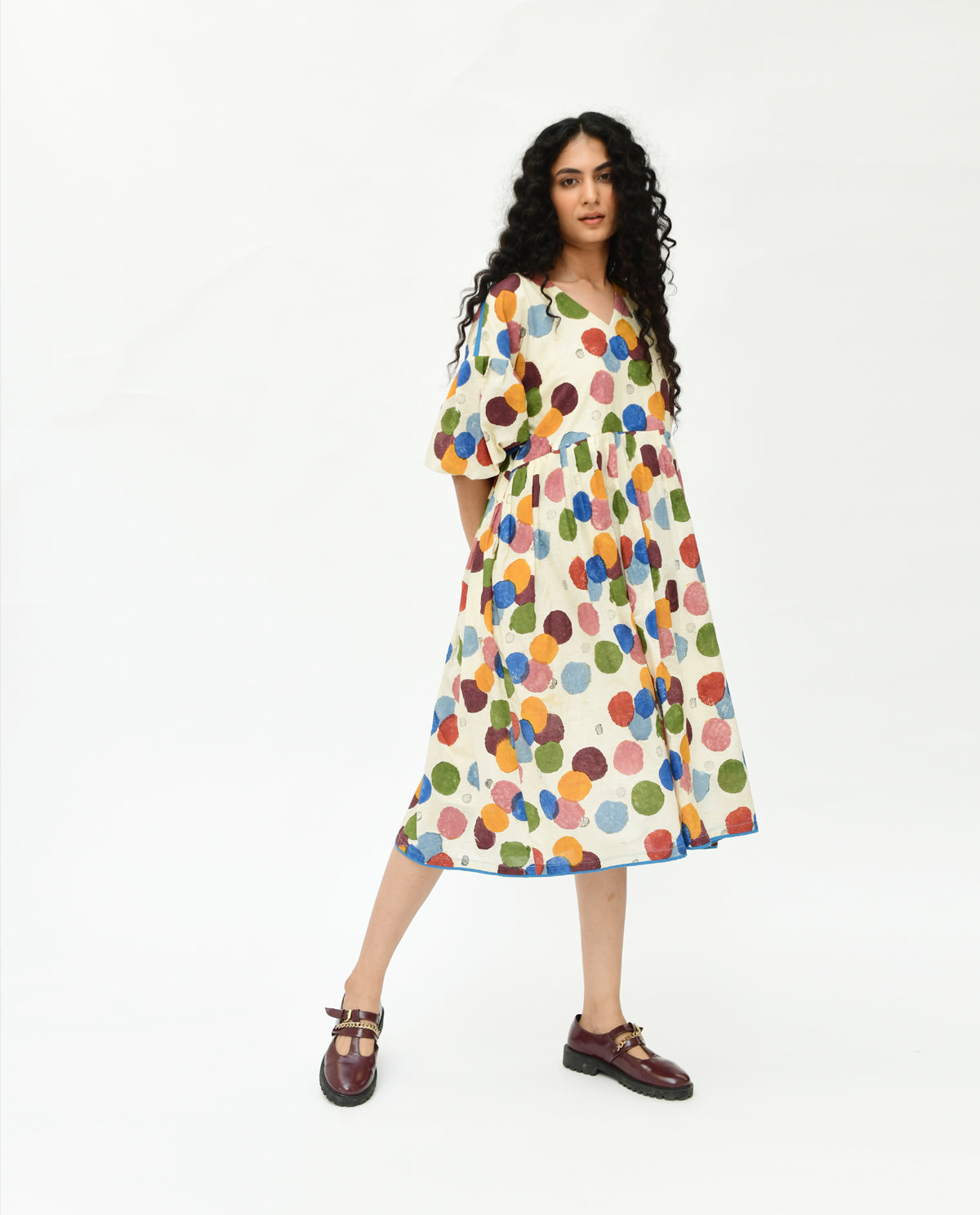 Multicolor Printed Midi Dress Kamakhyaa Multicolor Printed Midi Dress Kamakhyaa