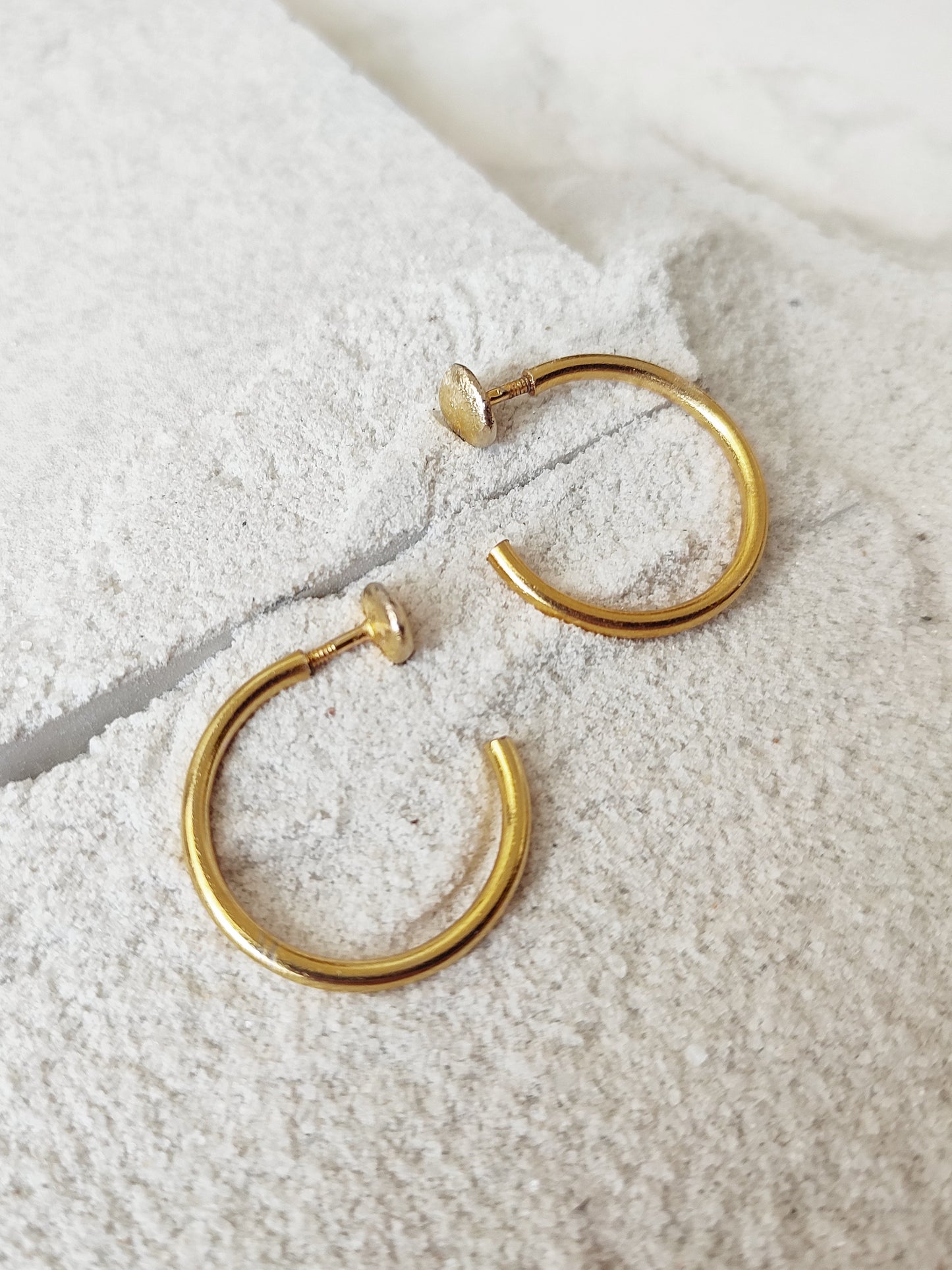 Ruth - Small Gold at Kamakhyaa by De'anma. This item is Brass, Earrings, Fashion Jewellery, Gold, Hoops, jewelry, Natural, Office Wear Jewellery, Solids