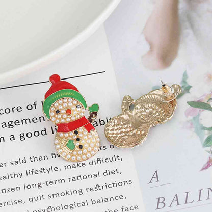 Snowman Rhinestone Alloy Earrings at Kamakhyaa by Trendsi. This item is J.J.S.P, jewelry, Ship From Overseas, Trendsi