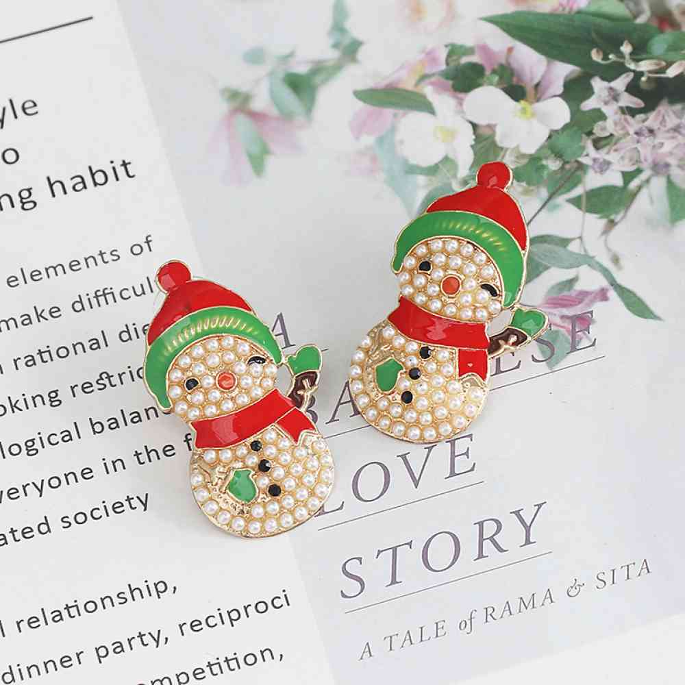 Snowman Rhinestone Alloy Earrings at Kamakhyaa by Trendsi. This item is J.J.S.P, jewelry, Ship From Overseas, Trendsi