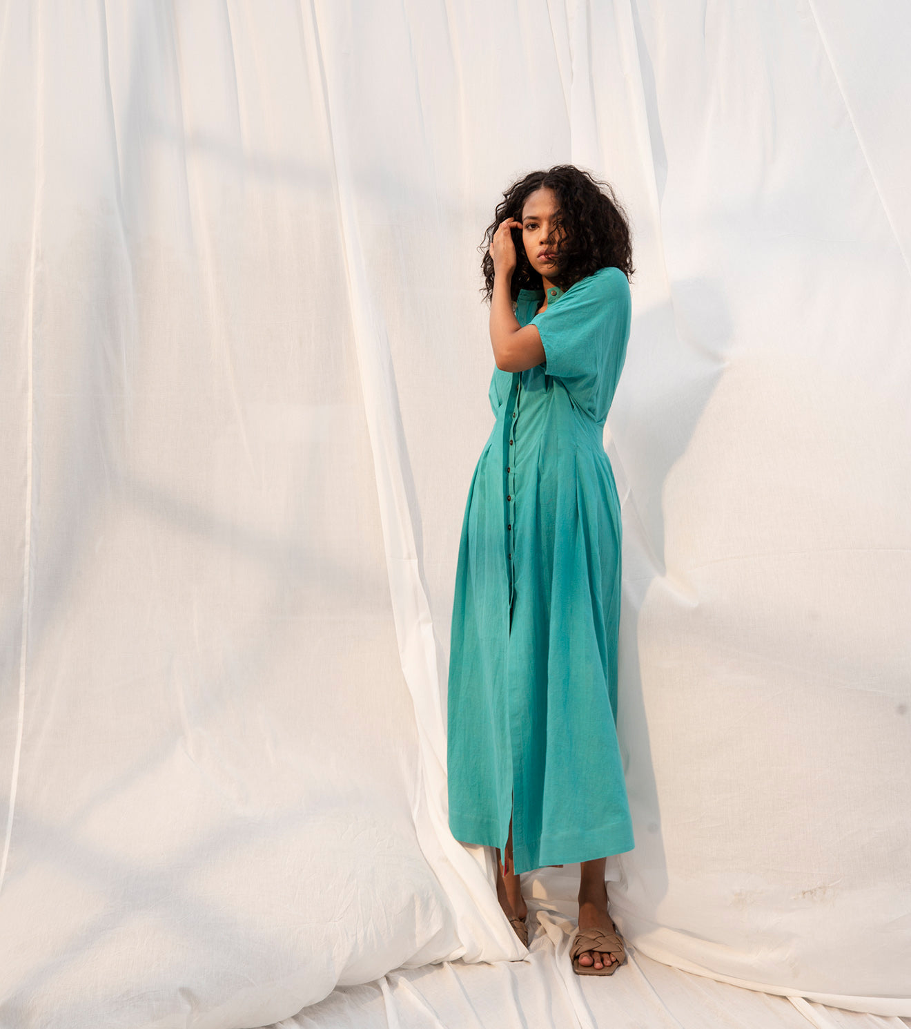 Turquoise store midi dress