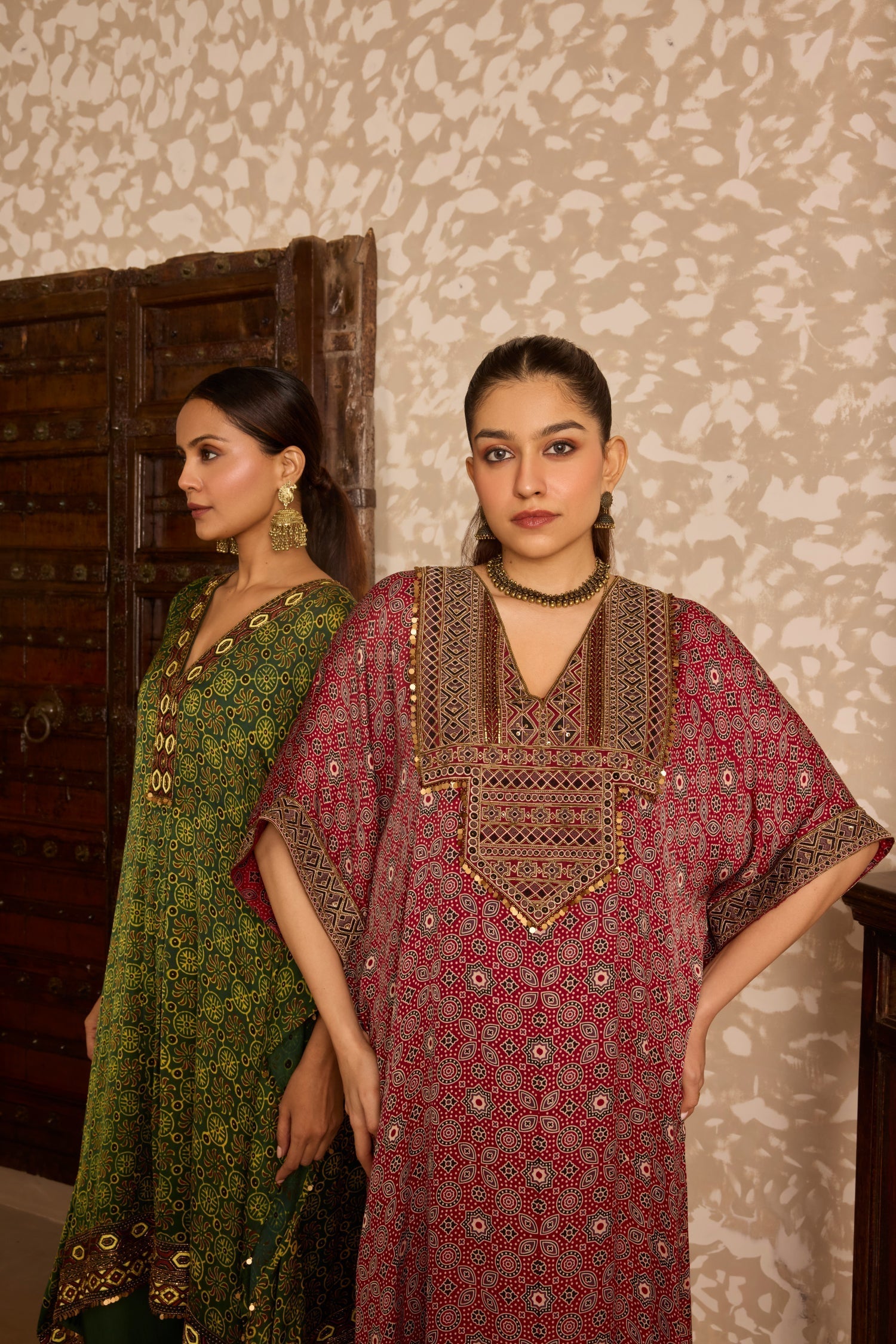 Long Kaftan Kurta set at Kamakhyaa by Akashi Clothing. This item is Ajrakh by Akashi Clothing, Under $100