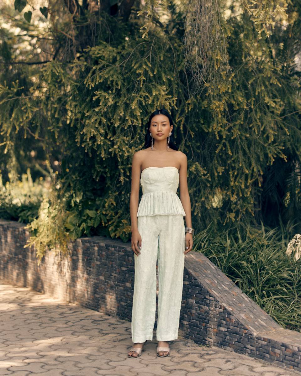 100% Hemp Sage Green Pastel Hemp Co-ord Set at Kamakhyaa by Ewoke. This item is 100% Hemp, hemp dress, Holiday wear, Nostalgia's Thread by Ewoke, Sage Green, sage green coord, sustainable fashion, Under $200