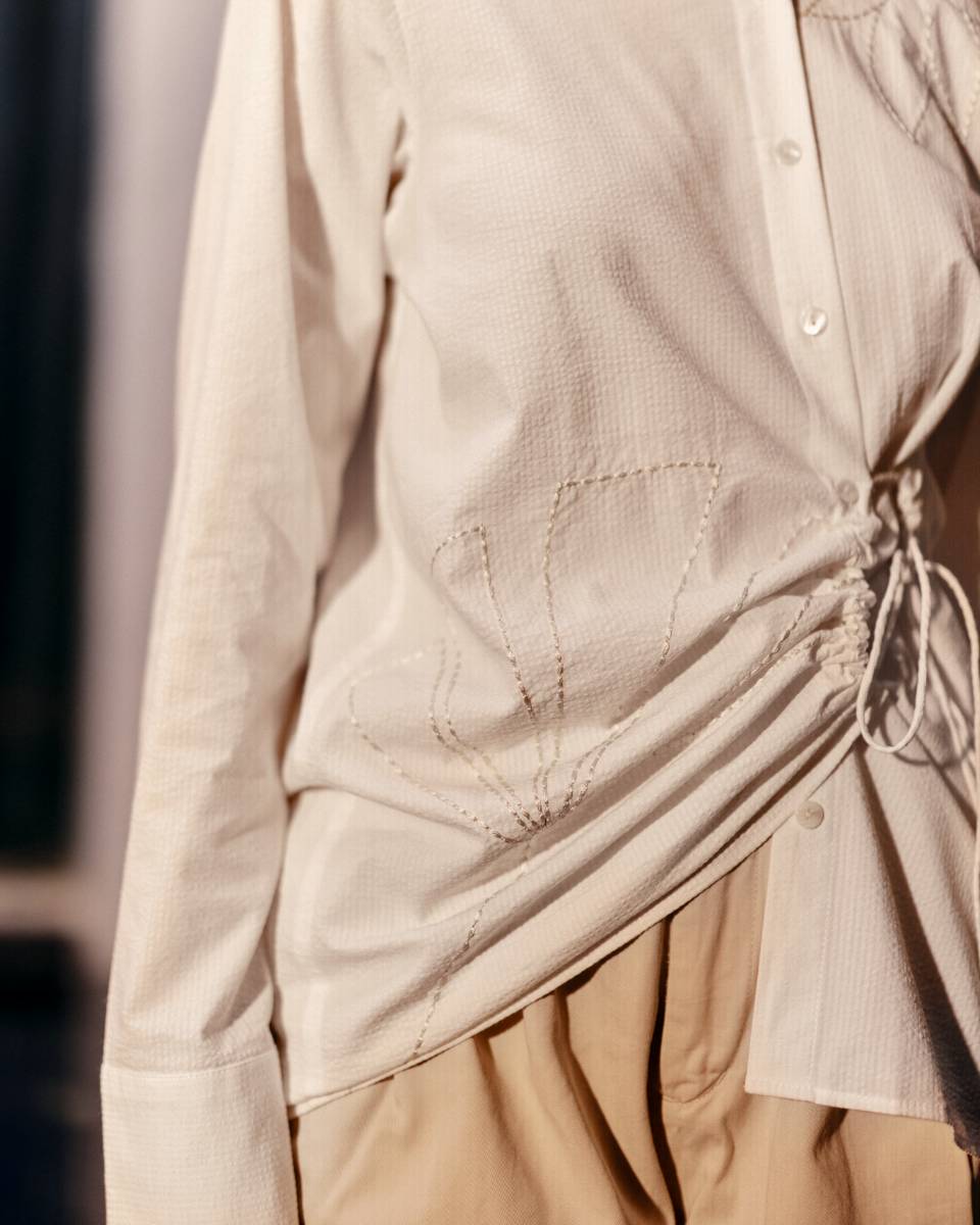 100% Hemp White Hemp Wrap Shirt at Kamakhyaa by Ewoke. This item is 100% Hemp, Holiday wear, Nostalgia's Thread by Ewoke, shirt, sustainable fashion, Under $150, White, womens coord set