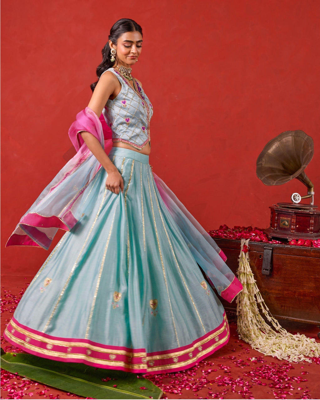 Aayat Lehenga Set at kamakhyaa.com by Taro. This item is Jashn-E-Taro - The Trousseau Edit by Taro, Under $50