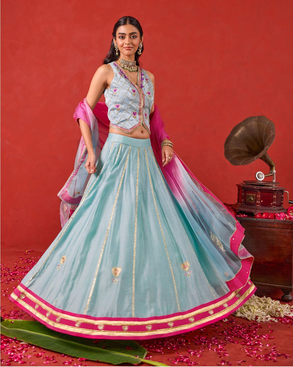 Aayat Lehenga Set at kamakhyaa.com by Taro. This item is Jashn-E-Taro - The Trousseau Edit by Taro, Under $50