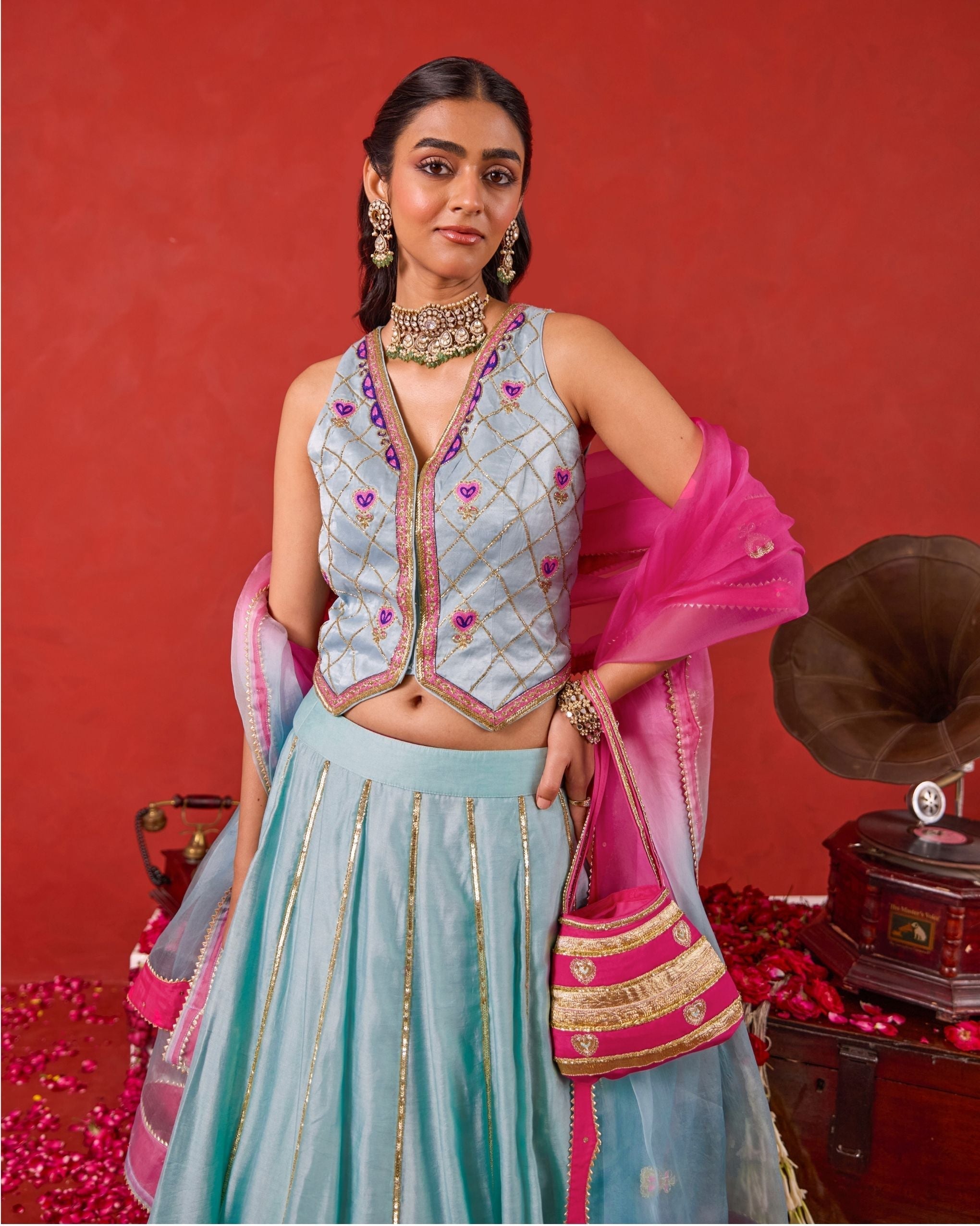 Aayat Lehenga Set at kamakhyaa.com by Taro. This item is Jashn-E-Taro - The Trousseau Edit by Taro, Under $50