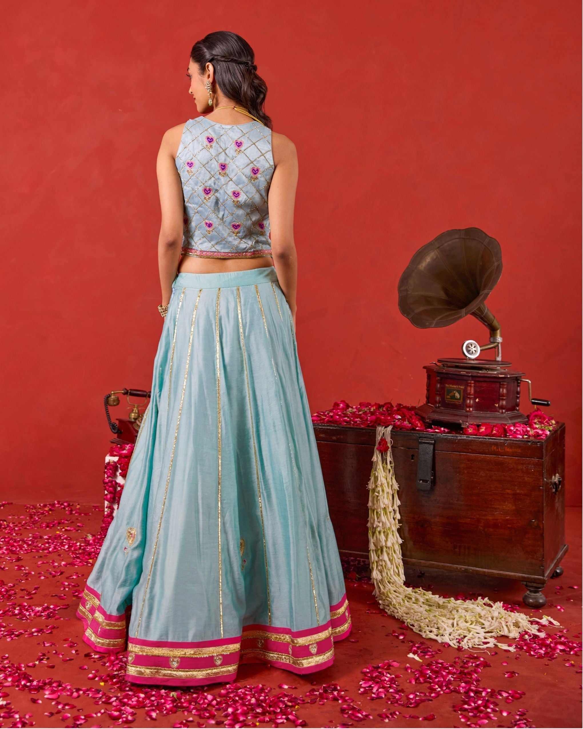 Aayat Lehenga Set at kamakhyaa.com by Taro. This item is Jashn-E-Taro - The Trousseau Edit by Taro, Under $50