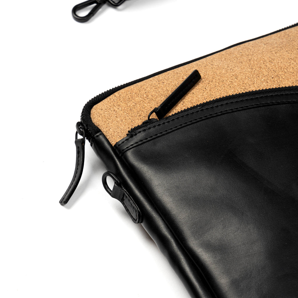 Acacia Vegan Leather Laptop Sleeve - Black at Kamakhyaa by Green Hermitage. This item is A Walk in the Forest by Green Hermitage, Banana Leather, Black, Laptop Bags, Under $50