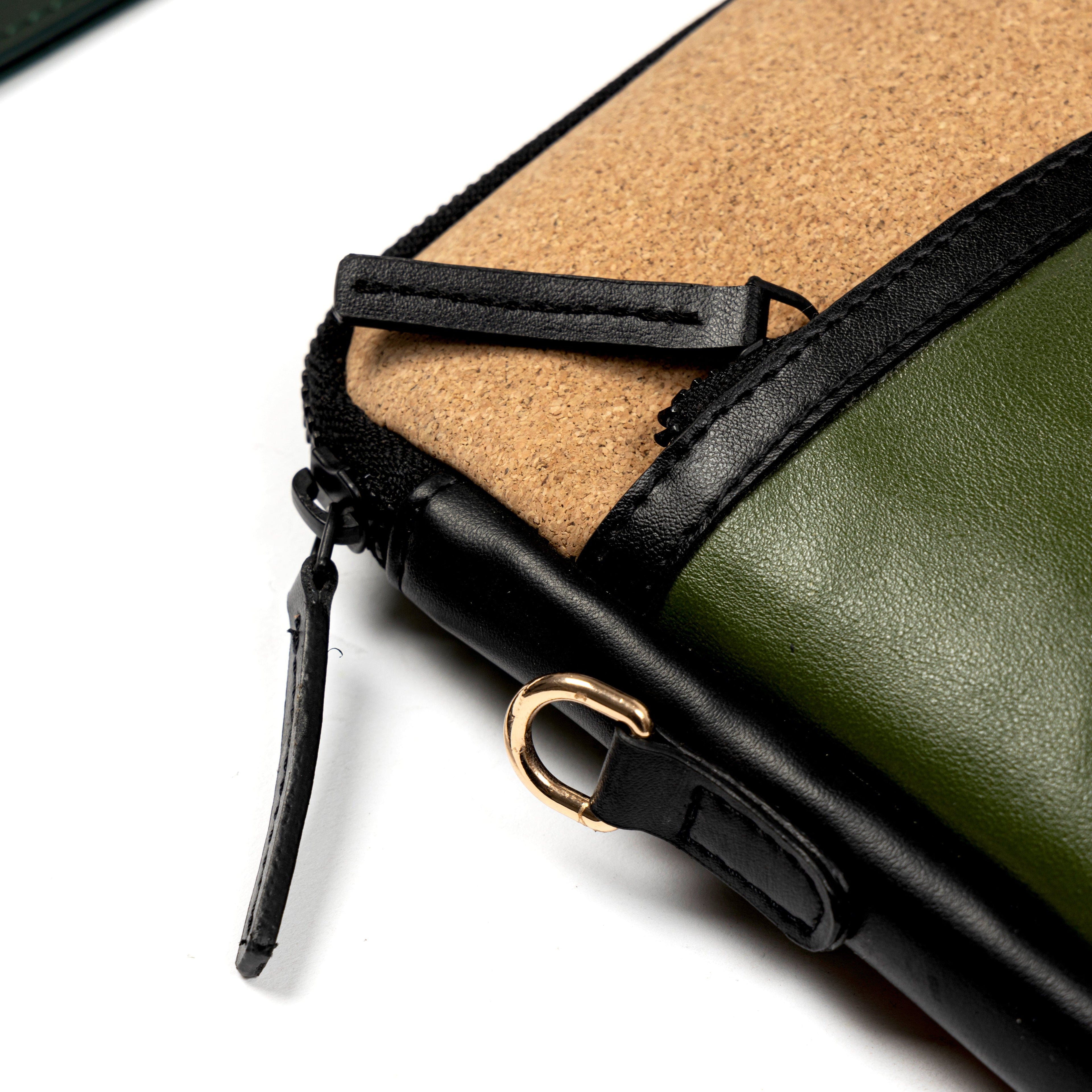 Acacia Vegan Leather Laptop Sleeve - Olive at Kamakhyaa by Green Hermitage. This item is A Walk in the Forest by Green Hermitage, Banana Leather, Laptop Bags, Olive Green, Under $50