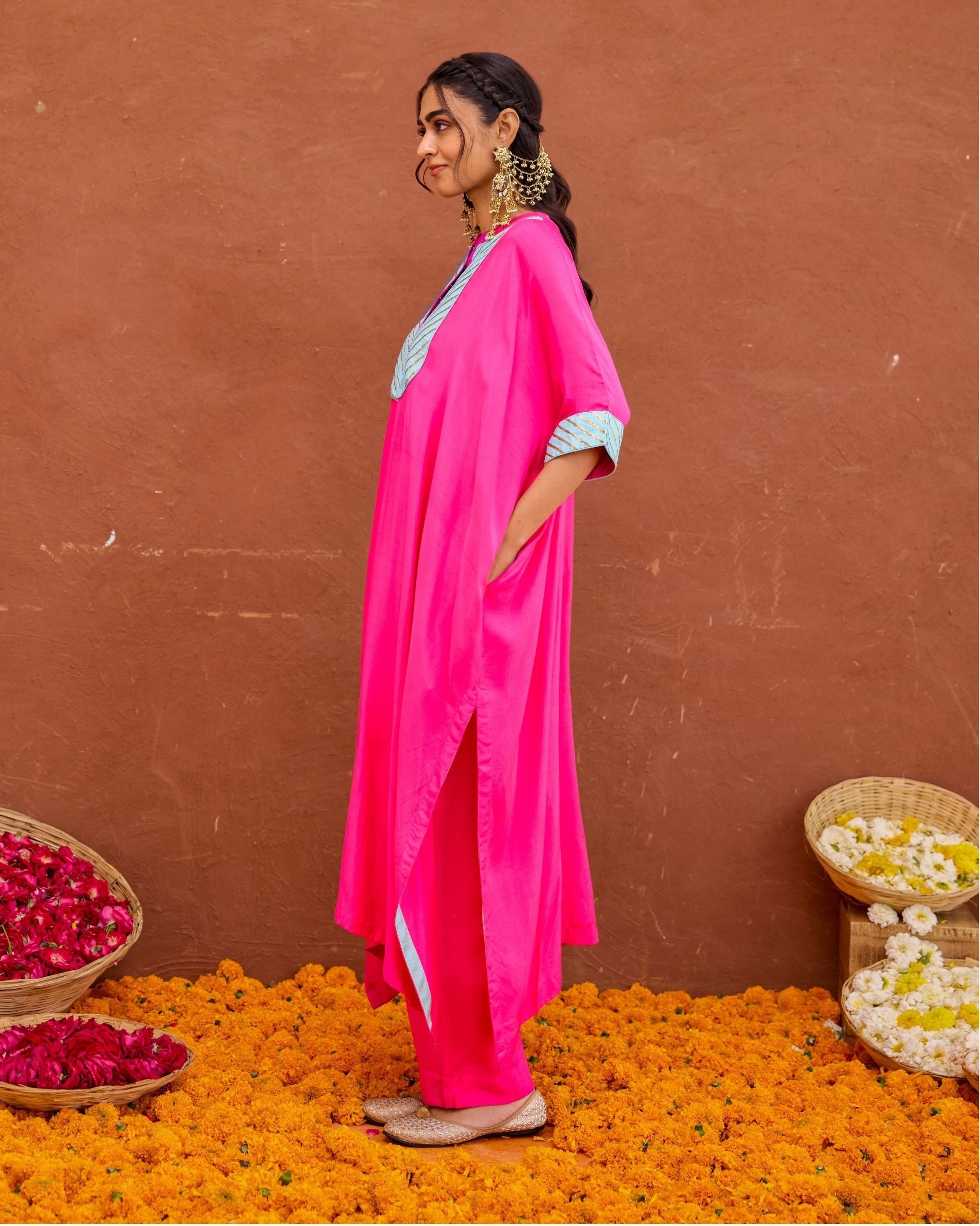 Aira Kaftan Set at kamakhyaa.com by Taro. This item is Saundh by Taro, Under $50