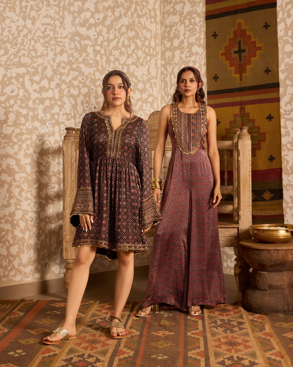 Ajrakh Wide-Leg Jumpsuit at Kamakhyaa by Akashi Clothing. This item is Ajrakh by Akashi Clothing, Under $50