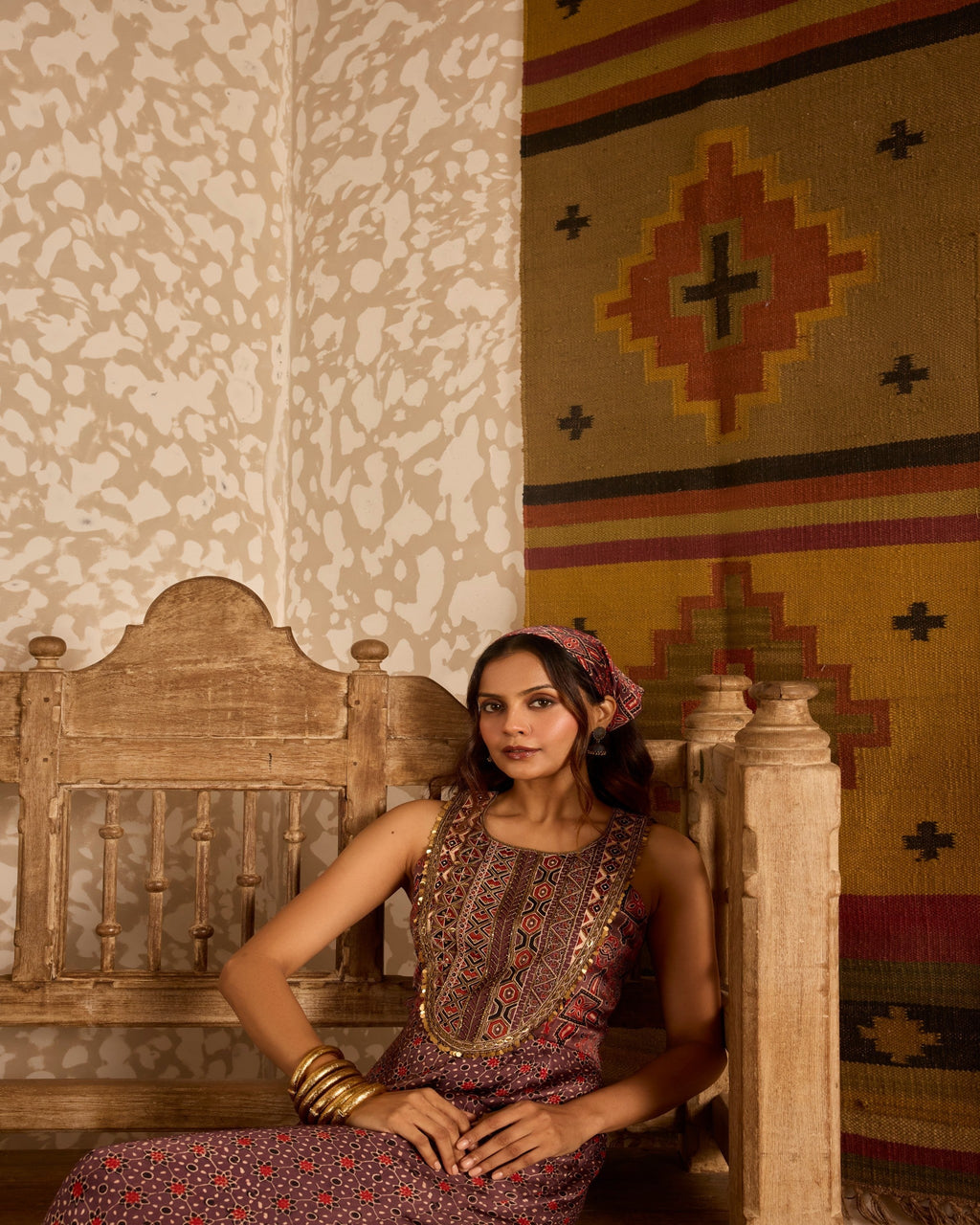 Ajrakh Wide-Leg Jumpsuit at Kamakhyaa by Akashi Clothing. This item is Ajrakh by Akashi Clothing, Under $50