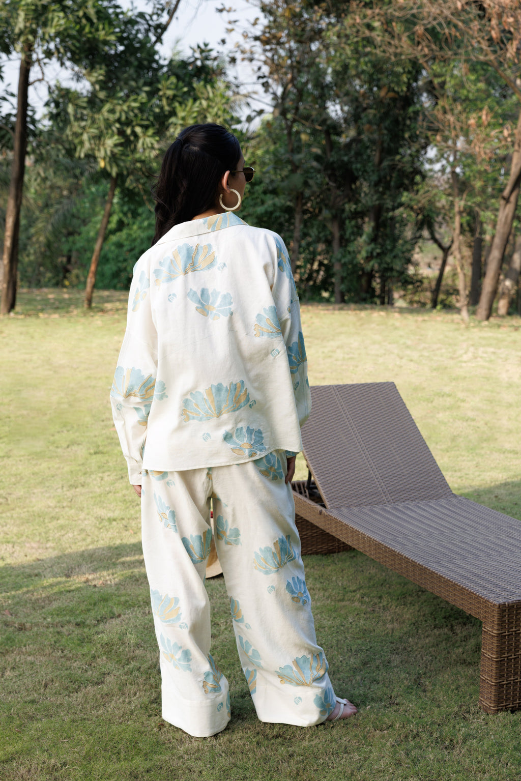 Wide-Leg Pants with Front Pocket Detail at kamakhyaa.com by Akashi Clothing. This item is Cosmos by Akashi Clothing, Internal Tags Missing, Under $100