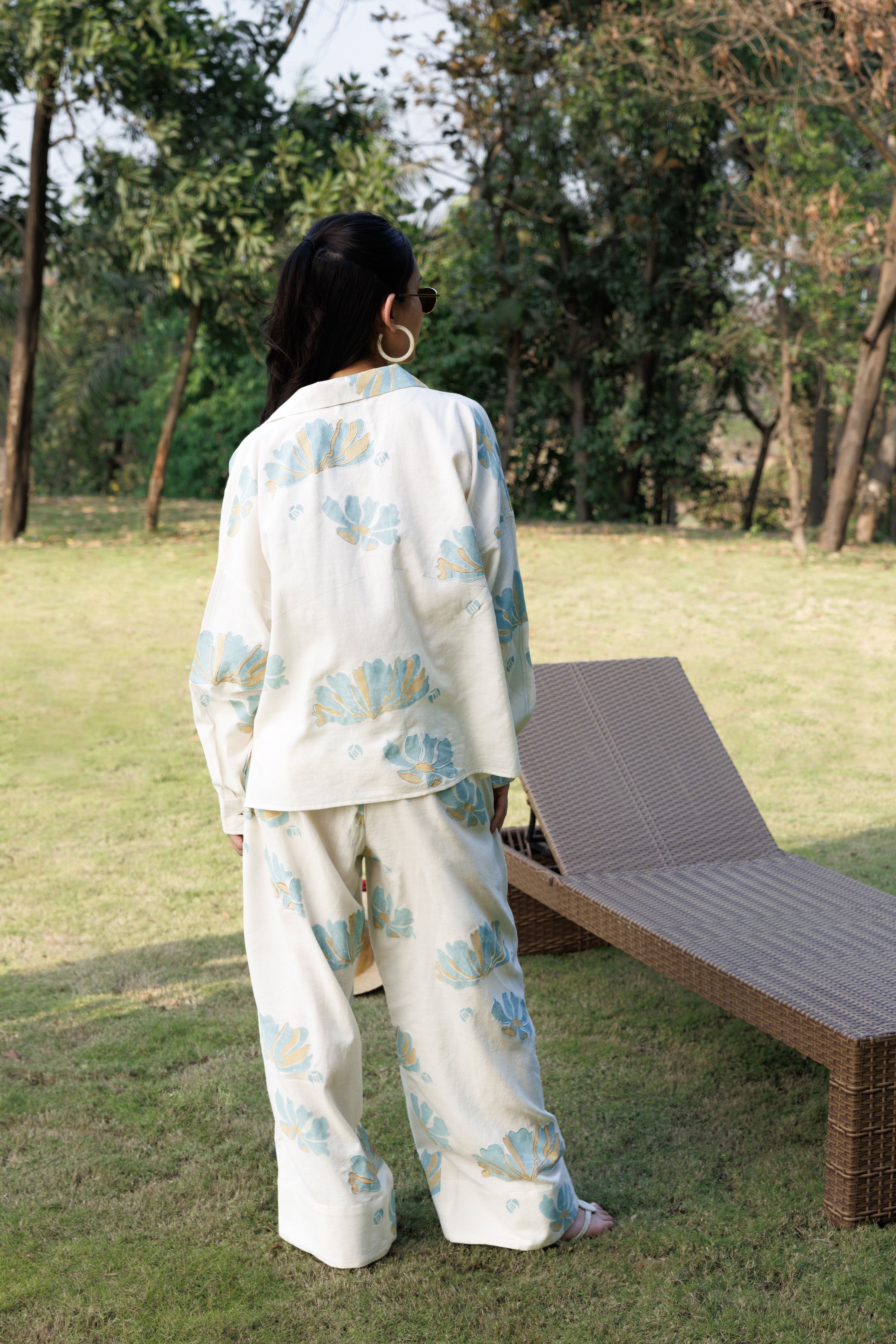 Wide-Leg Pants with Front Pocket Detail at kamakhyaa.com by Akashi Clothing. This item is Cosmos by Akashi Clothing, Internal Tags Missing, Under $100