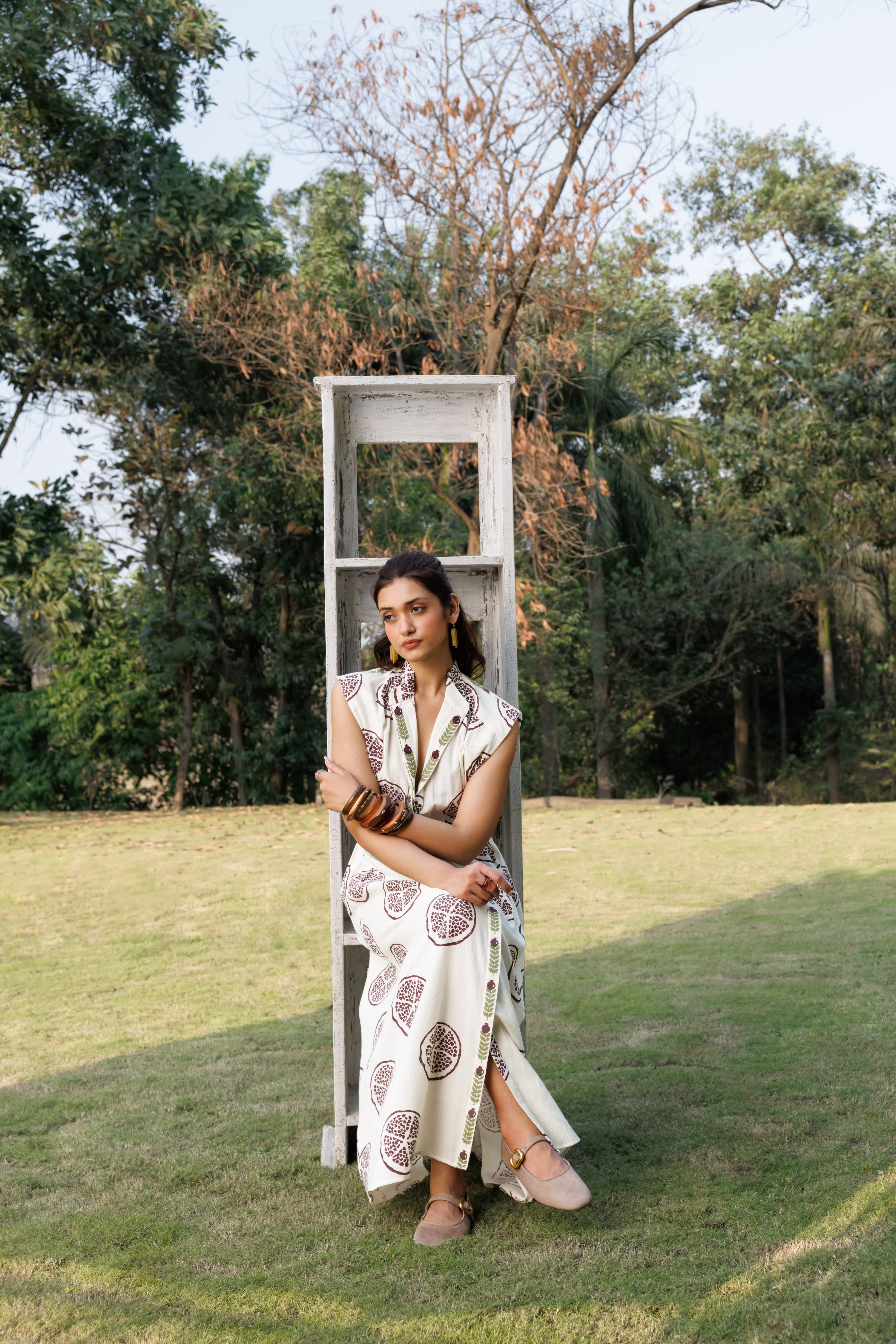 Sleeveless button down maxi dress at kamakhyaa.com by Akashi Clothing. This item is Cosmos by Akashi Clothing, Internal Tags Missing, Under $150