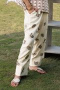 Tapered Pants with Embroidered Motifs at kamakhyaa.com by Akashi Clothing. This item is Cosmos by Akashi Clothing, Internal Tags Missing, Under $150