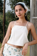 Criss-Cross Back Crop Top with Tie-Up Detail at kamakhyaa.com by Akashi Clothing. This item is Cosmos by Akashi Clothing, Internal Tags Missing, Under $50