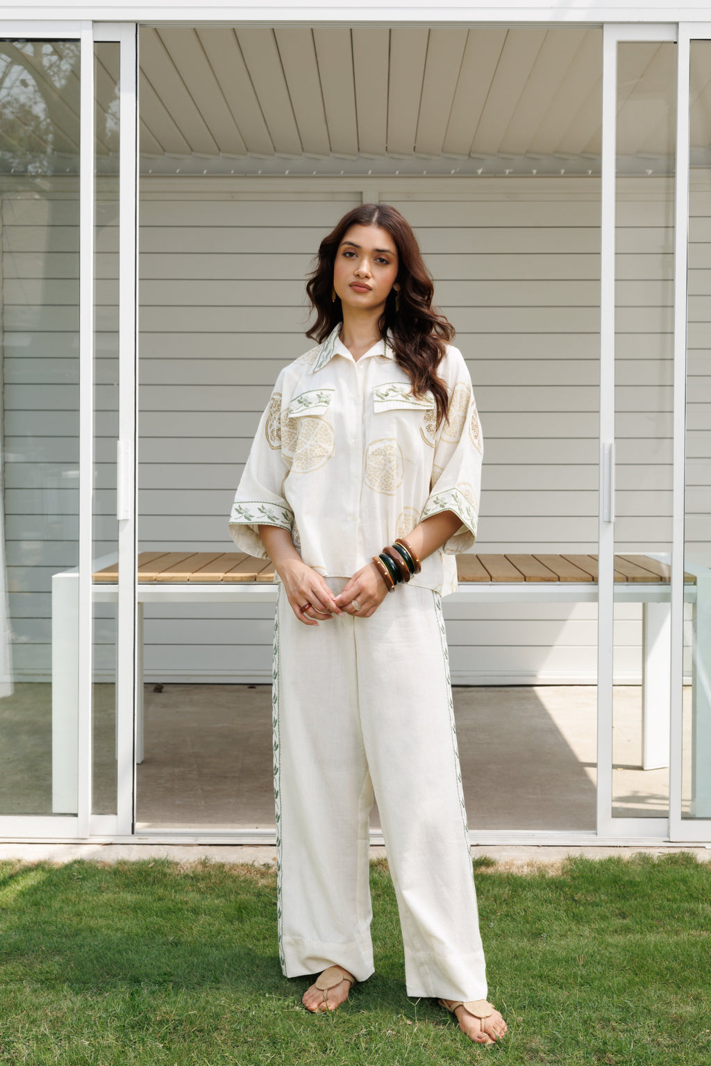 Boxy button down shirt at kamakhyaa.com by Akashi Clothing. This item is Cosmos by Akashi Clothing, Internal Tags Missing, Under $50