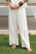 Straight Fit Embroidered Pants at kamakhyaa.com by Akashi Clothing. This item is Cosmos by Akashi Clothing, Internal Tags Missing, Under $50