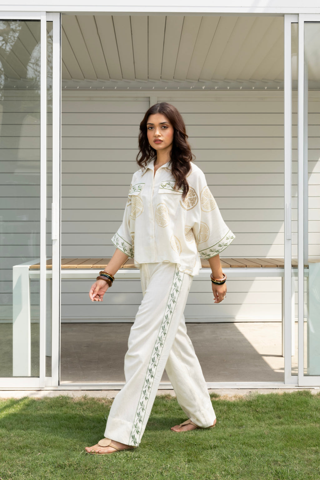 Boxy button down shirt at kamakhyaa.com by Akashi Clothing. This item is Cosmos by Akashi Clothing, Internal Tags Missing, Under $50