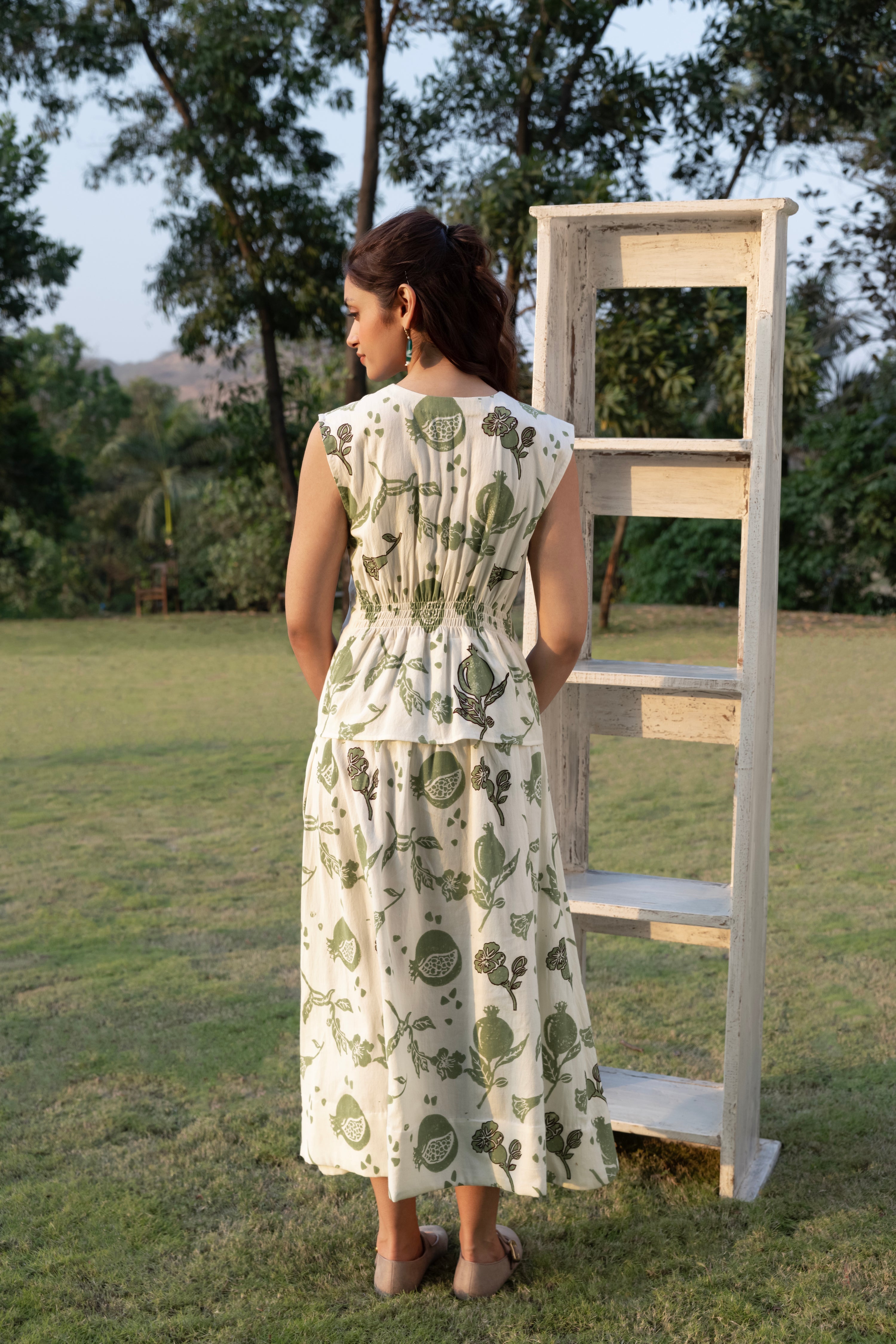 A-Line Maxi Dress with Ruched Back at kamakhyaa.com by Akashi Clothing. This item is Cosmos by Akashi Clothing, Internal Tags Missing, Under $200