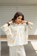 Boxy button down shirt at kamakhyaa.com by Akashi Clothing. This item is Cosmos by Akashi Clothing, Internal Tags Missing, Under $50