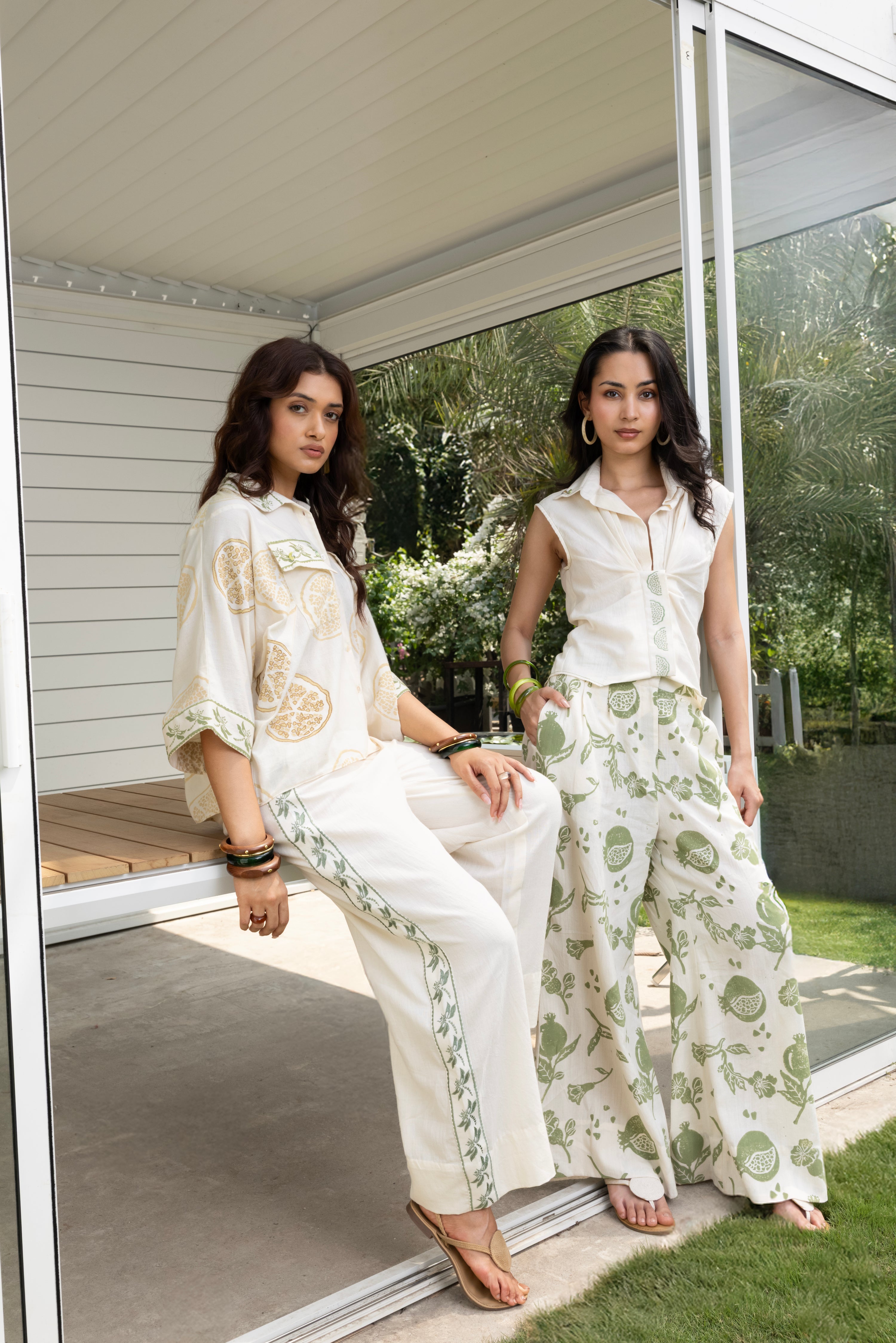 Straight Fit Embroidered Pants at kamakhyaa.com by Akashi Clothing. This item is Cosmos by Akashi Clothing, Internal Tags Missing, Under $50
