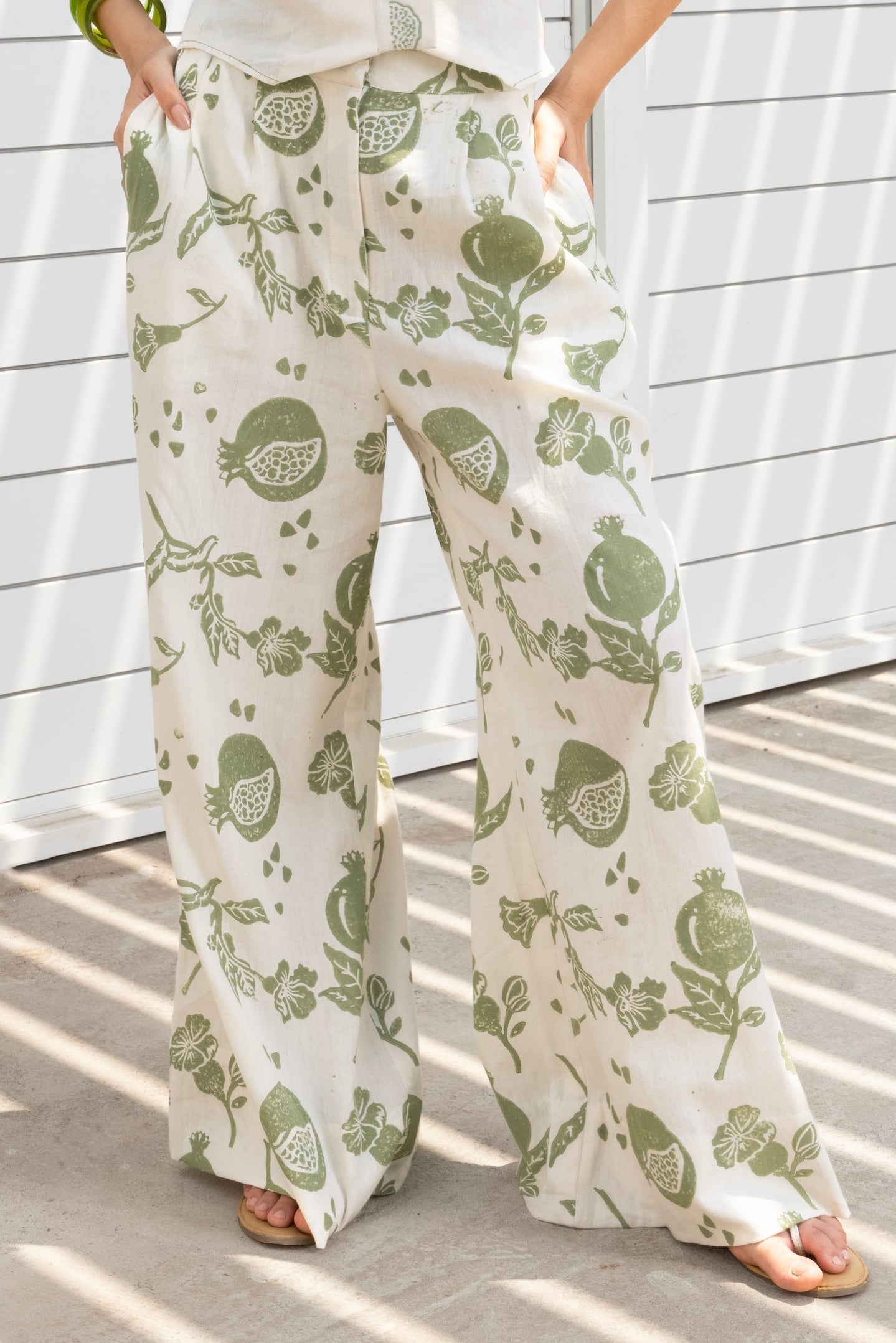 Printed wide leg Pants at kamakhyaa.com by Akashi Clothing. This item is Cosmos by Akashi Clothing, Internal Tags Missing, Under $50