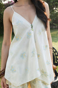 Butterfly Embriodered V-Neck Cami Top with Adjustable Straps at kamakhyaa.com by Akashi Clothing. This item is Cosmos by Akashi Clothing, Internal Tags Missing, Under $150