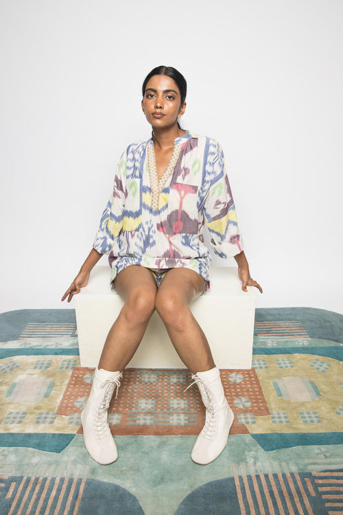 All Things Oversized Shirt at kamakhyaa.com by Anushé Pirani. This item is Fresh Ink by Anushe Pirani, Tops & Shirts, Under $50, Womenswear