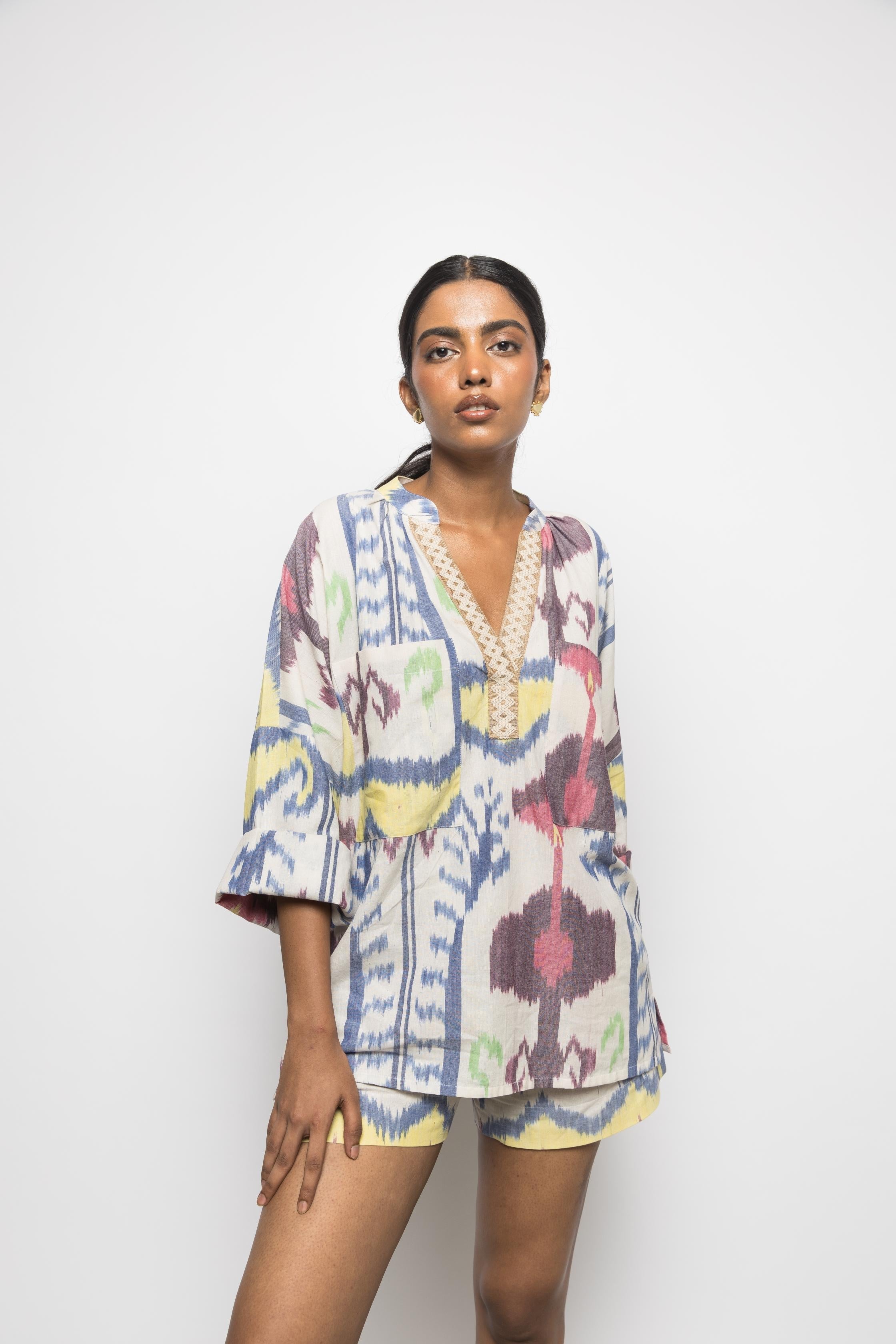 All Things Oversized Shirt at kamakhyaa.com by Anushé Pirani. This item is Fresh Ink by Anushe Pirani, Tops & Shirts, Under $50, Womenswear