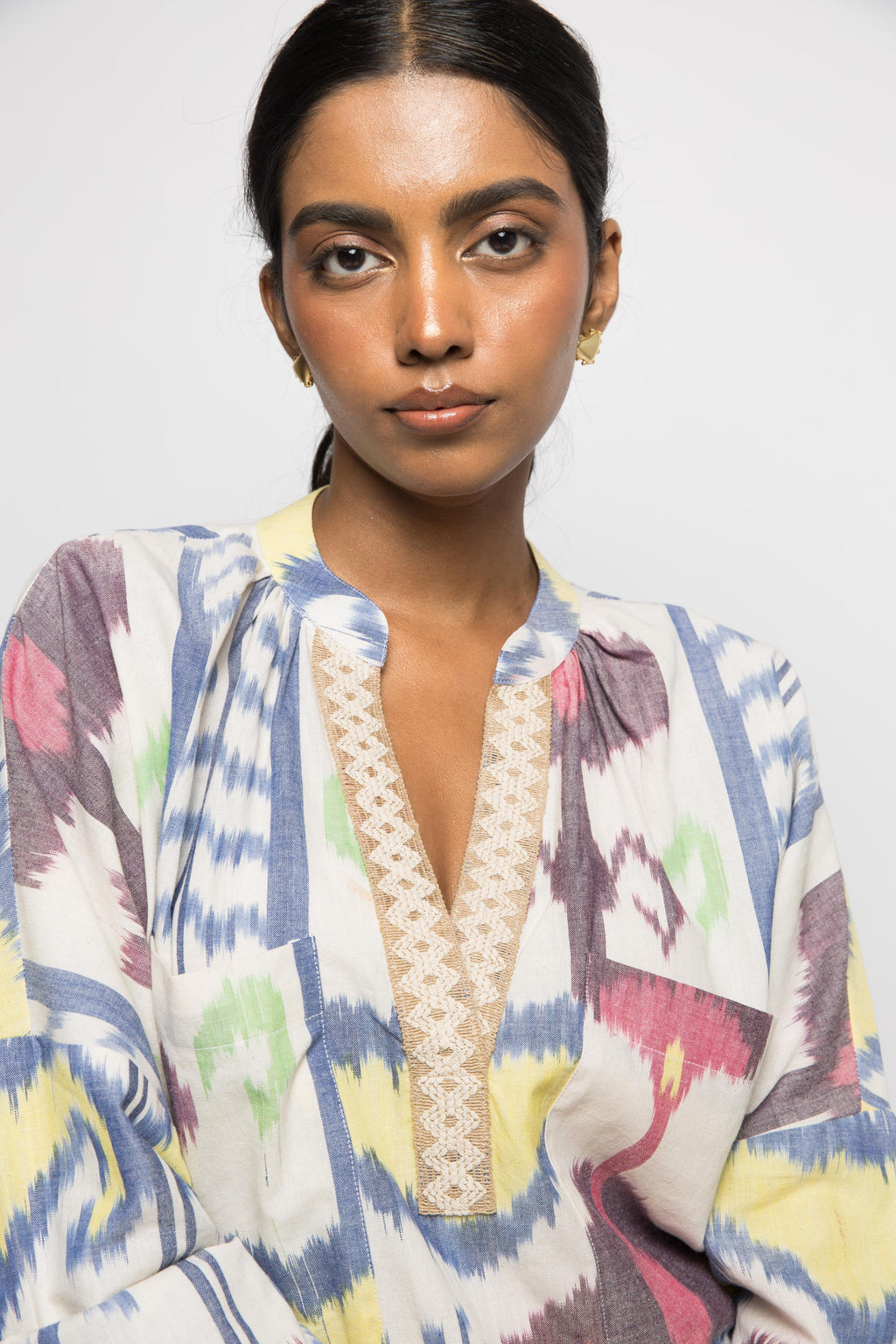 All Things Oversized Shirt at kamakhyaa.com by Anushé Pirani. This item is Fresh Ink by Anushe Pirani, Tops & Shirts, Under $50, Womenswear
