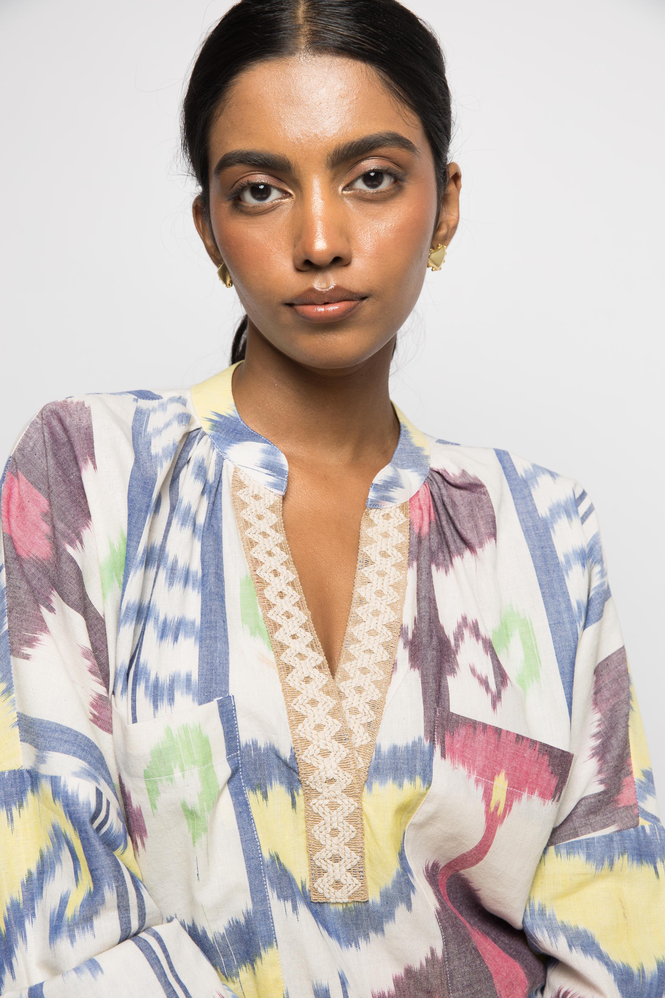 All Things Oversized Shirt at kamakhyaa.com by Anushé Pirani. This item is Fresh Ink by Anushe Pirani, Tops & Shirts, Under $50, Womenswear