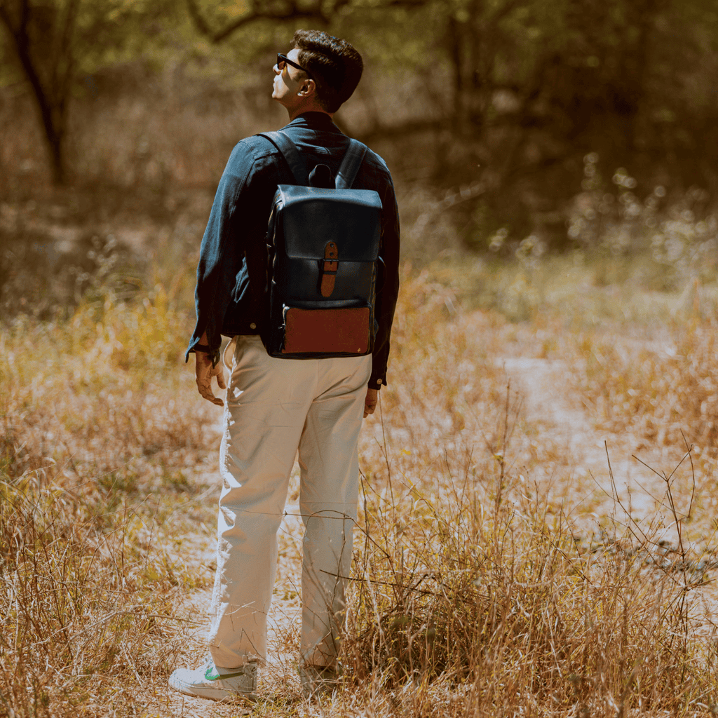 Arden Vegan Leather Backpack - Black at Kamakhyaa by Green Hermitage. This item is A Walk in the Forest by Green Hermitage, Bagpacks, Banana Leather, Black, Under $50