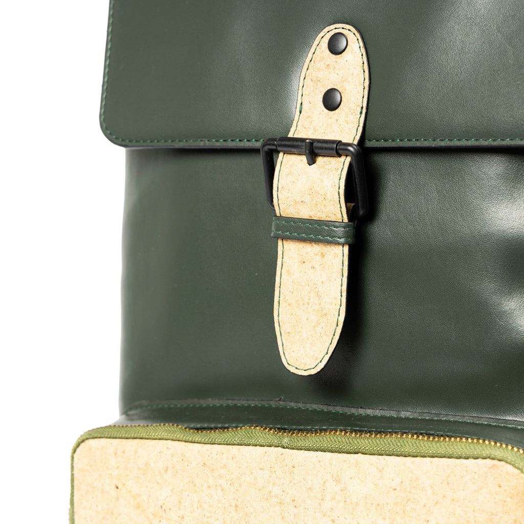 Arden Vegan Leather Backpack - Green at Kamakhyaa by Green Hermitage. This item is A Walk in the Forest by Green Hermitage, Bagpacks, Banana Leather, Black, Under $50