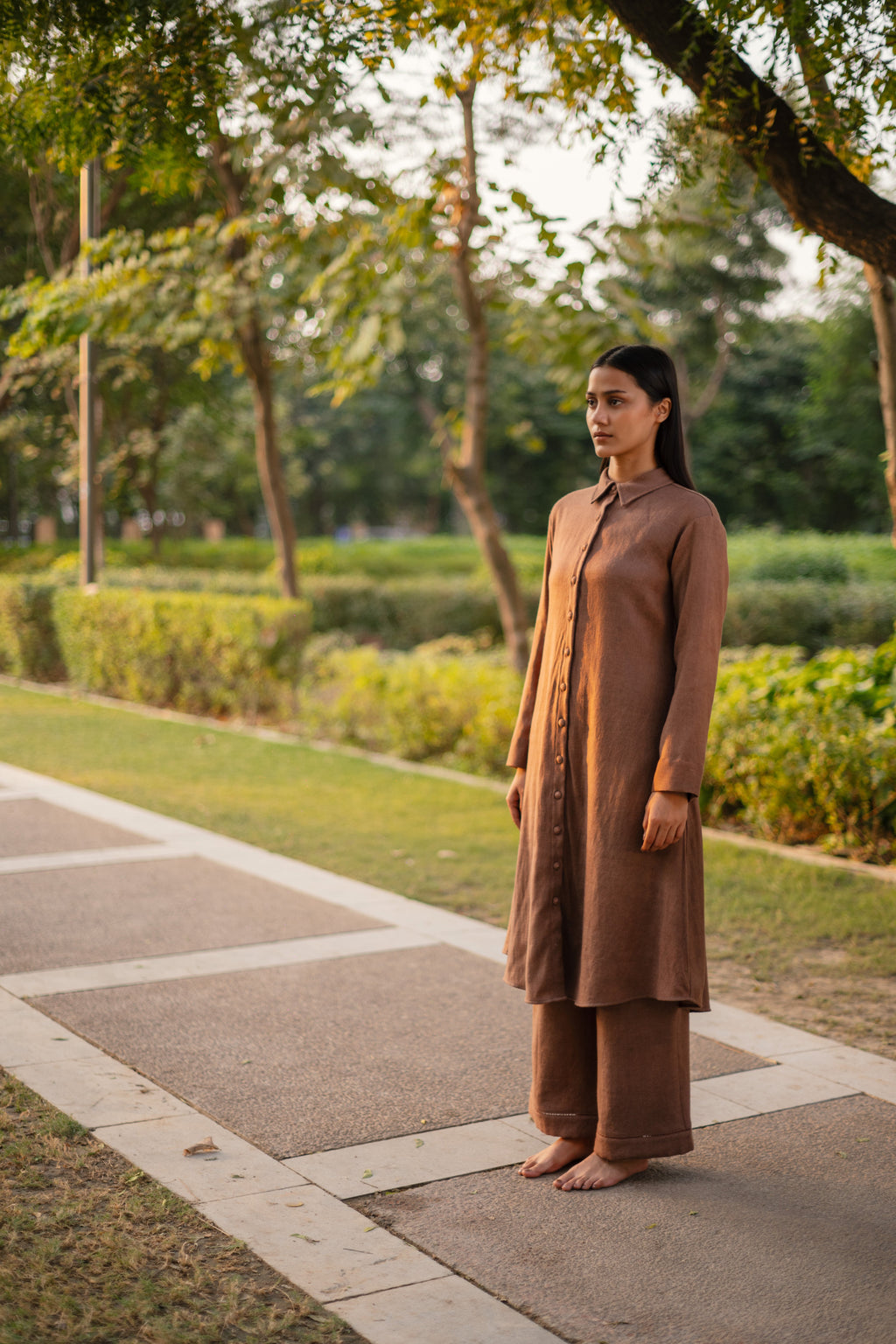 Aubergene Merino Wool Aleeza Set at Kamakhyaa by Raas. This item is Merino Wool, Purple, Regular Fit, Uru by Raas, Winter WearOffice Wear Co-ords, Woven