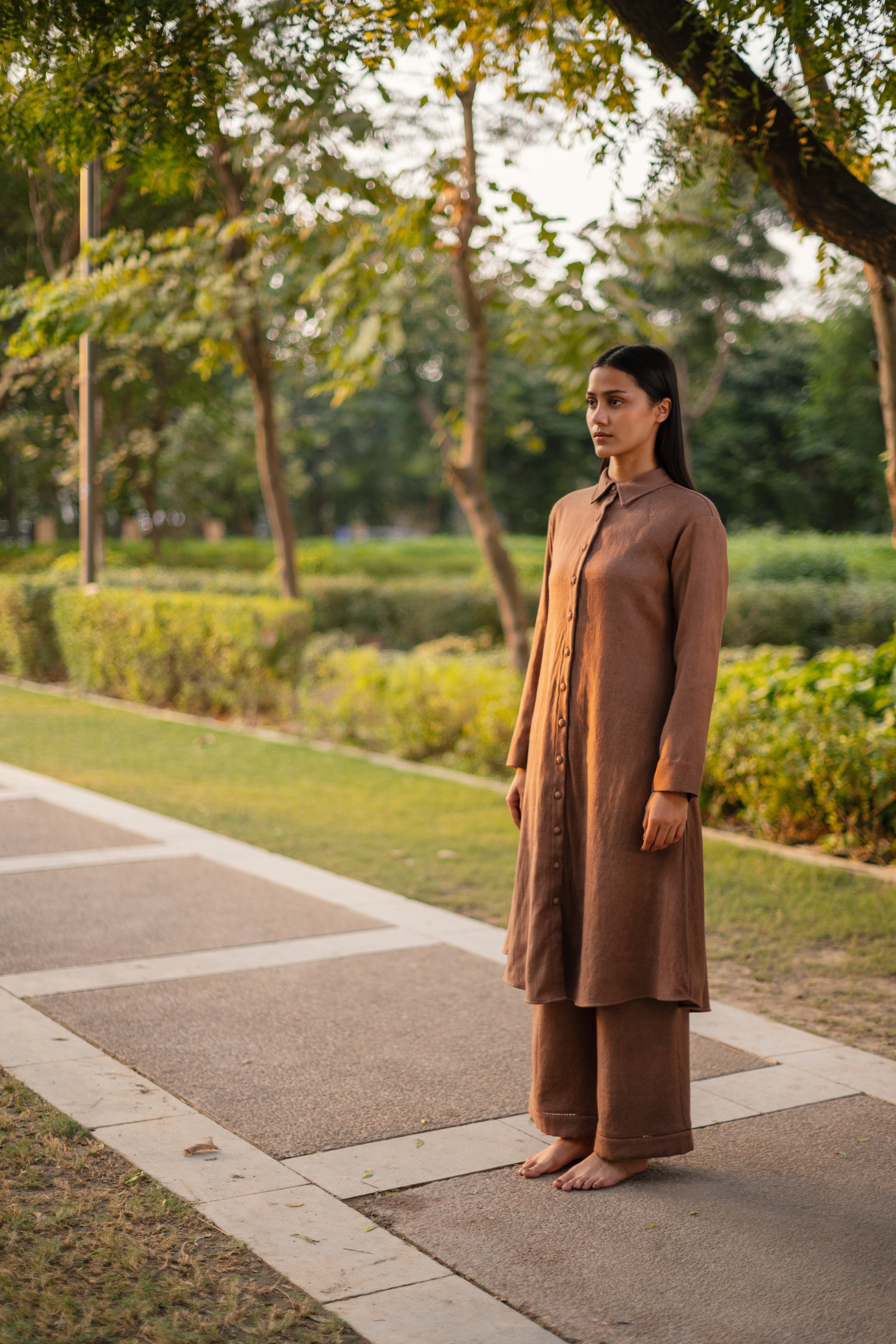 Aubergene Merino Wool Aleeza Set at Kamakhyaa by Raas. This item is Merino Wool, Purple, Regular Fit, Uru by Raas, Winter WearOffice Wear Co-ords, Woven