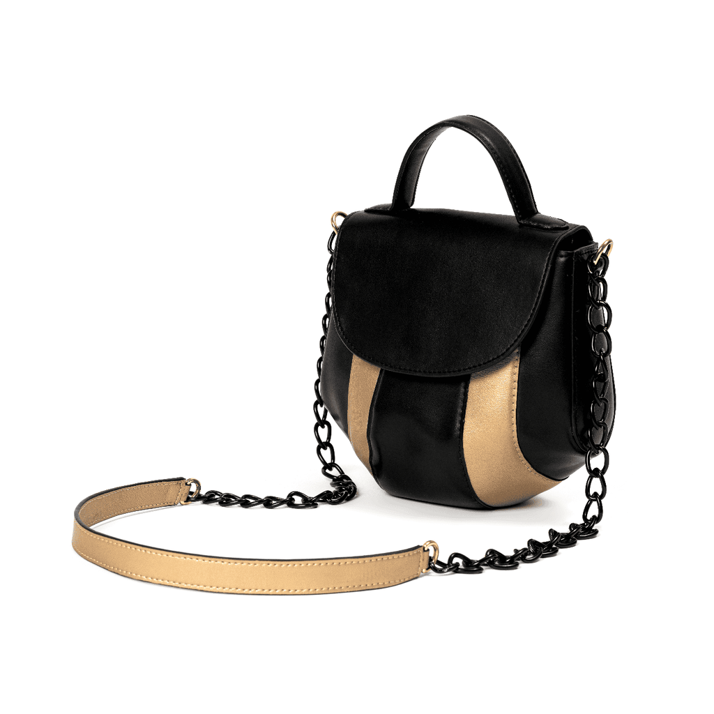 Aurora Vegan Leather Sling at Kamakhyaa by Green Hermitage. This item is A Walk in the Forest by Green Hermitage, Banana Leather, Black, Sling Bags, Under $50