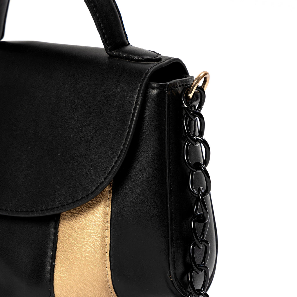 Aurora Vegan Leather Sling at Kamakhyaa by Green Hermitage. This item is A Walk in the Forest by Green Hermitage, Banana Leather, Black, Sling Bags, Under $50