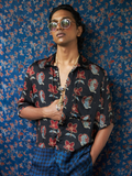 Beast Shirt at Kamakhyaa by Anushé Pirani. This item is Bloom After Dark by Anushe Pirani, Menswear, Midnight Blueprint, Tops & Shirts, Under $50
